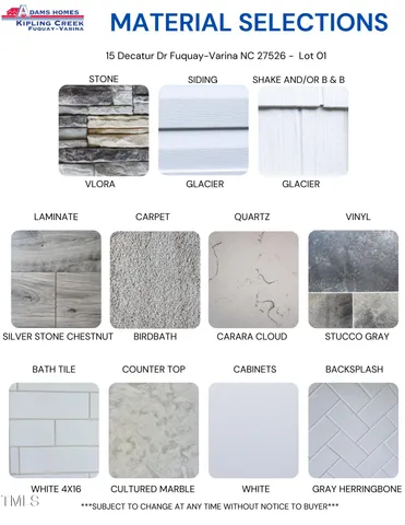 $447,850 | 15 Decatur Drive, Fuquay-Varina, NC 27526