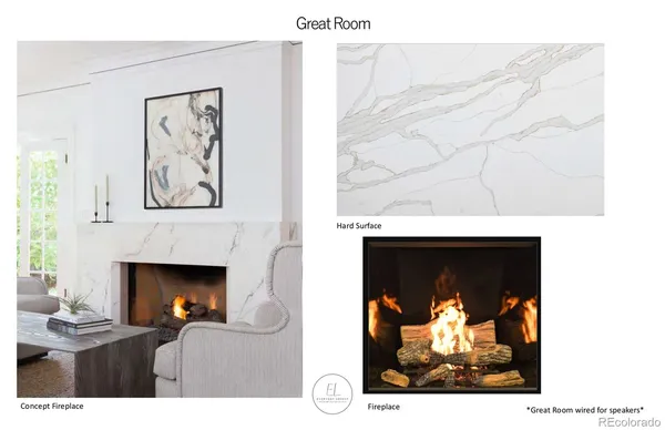 a picture of a living room with a fireplace