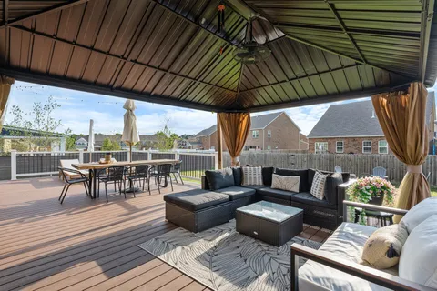 a outdoor living space with patio furniture