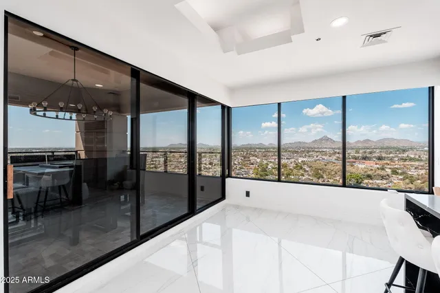 a view of city from balcony