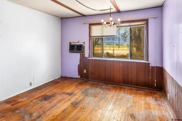 an empty room with a window