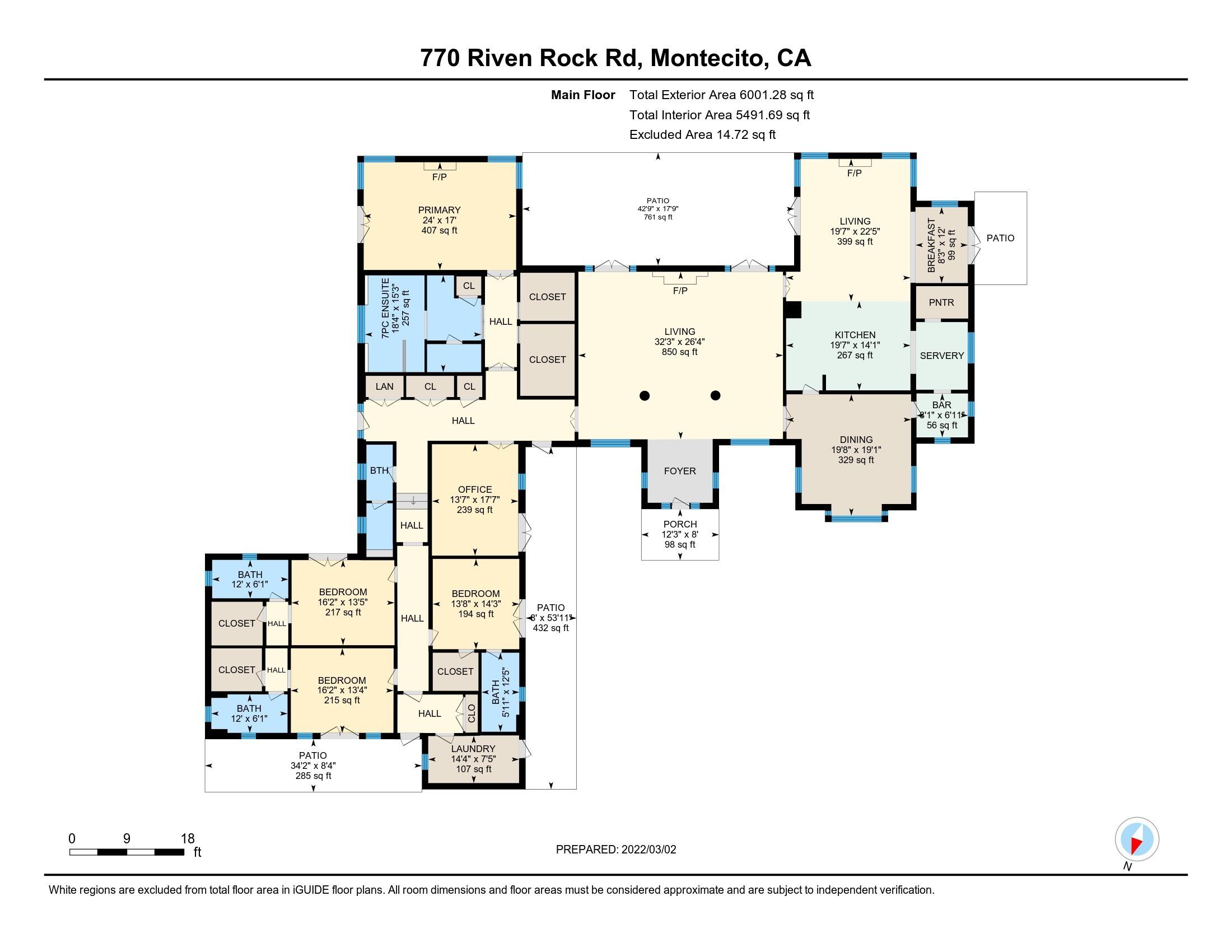 770 Riven Rock Road Santa Barbara, CA 93108 - Photo 62 of 62 2-Floor Plan 1 - 770 Riven Rock Rd