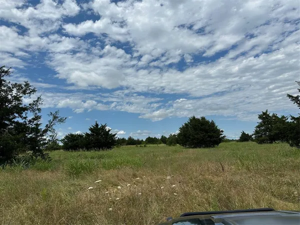 a view of an ocean from a yard