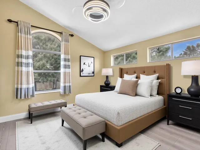 an aerial view of residential building with outdoor space