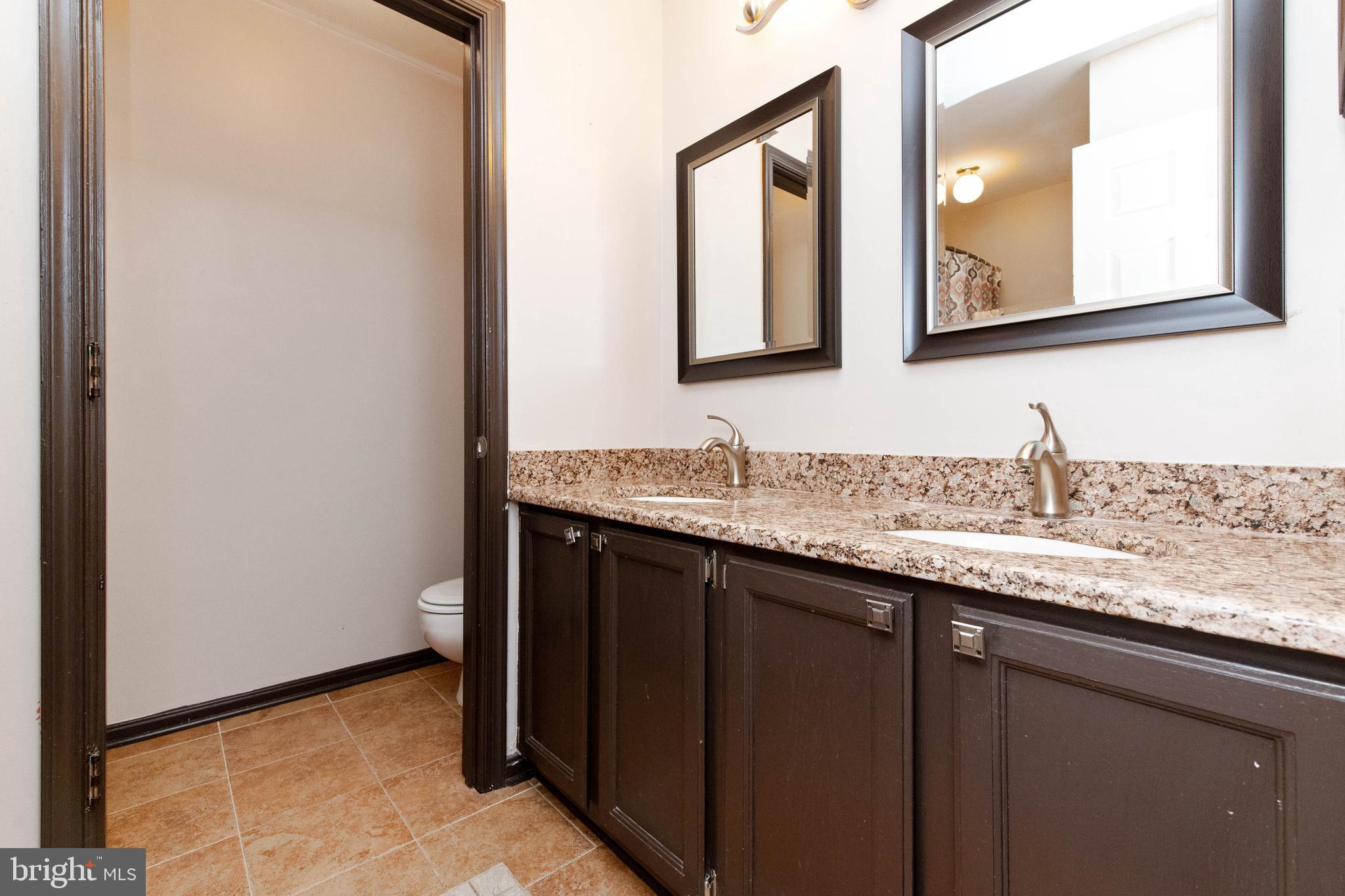 4403 Cole Farm Road Baltimore, MD 21236 - Photo 16 of 30 a bathroom with a granite countertop sink and a mirror