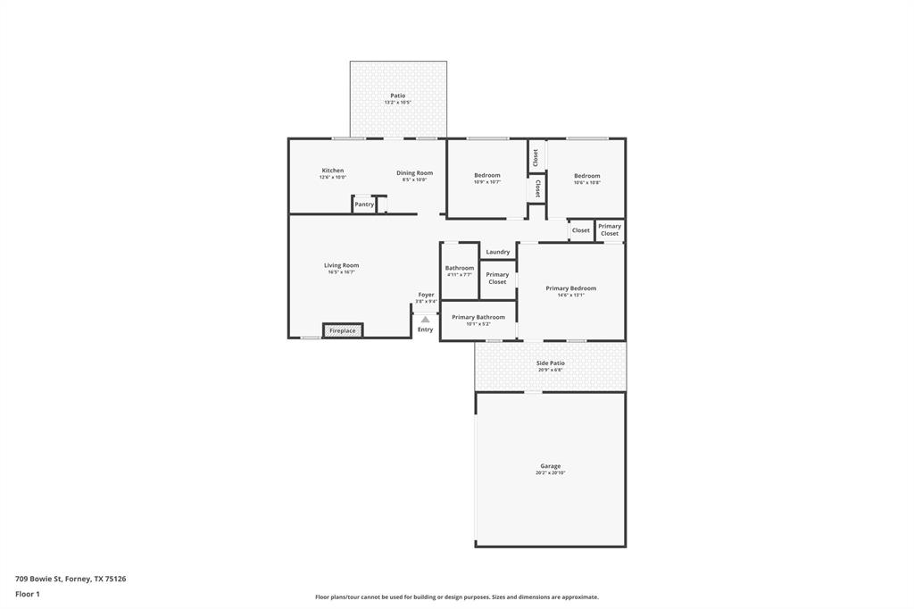 709 Bowie Street Forney, TX 75126 - Photo 26 of 27 a picture of a floor plan