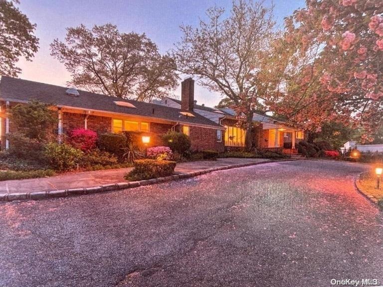 a view of road with trees