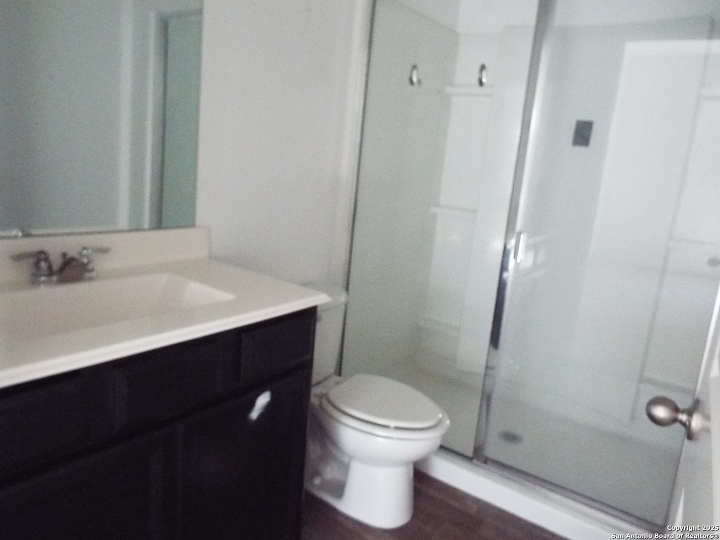 4937 Hallies Garden St. Hedwig, TX 78152 - Photo 14 of 30 a bathroom with a sink a toilet and shower