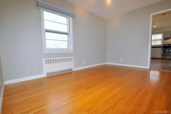 an empty room with window