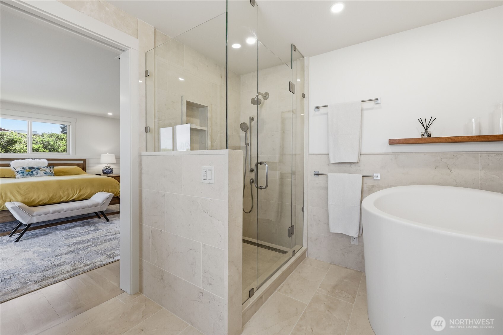 37709 Olympic View Road Northeast Hansville, WA 98340 - Photo 21 of 40 a en suite bathroom with a tub shower and sink