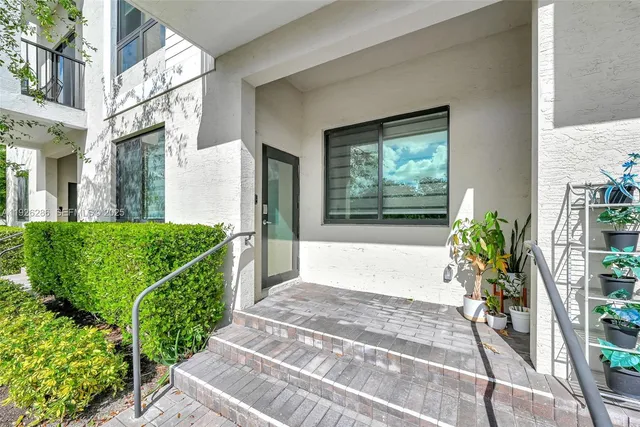 a view of a building with a street