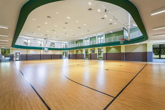a view of street with palm trees