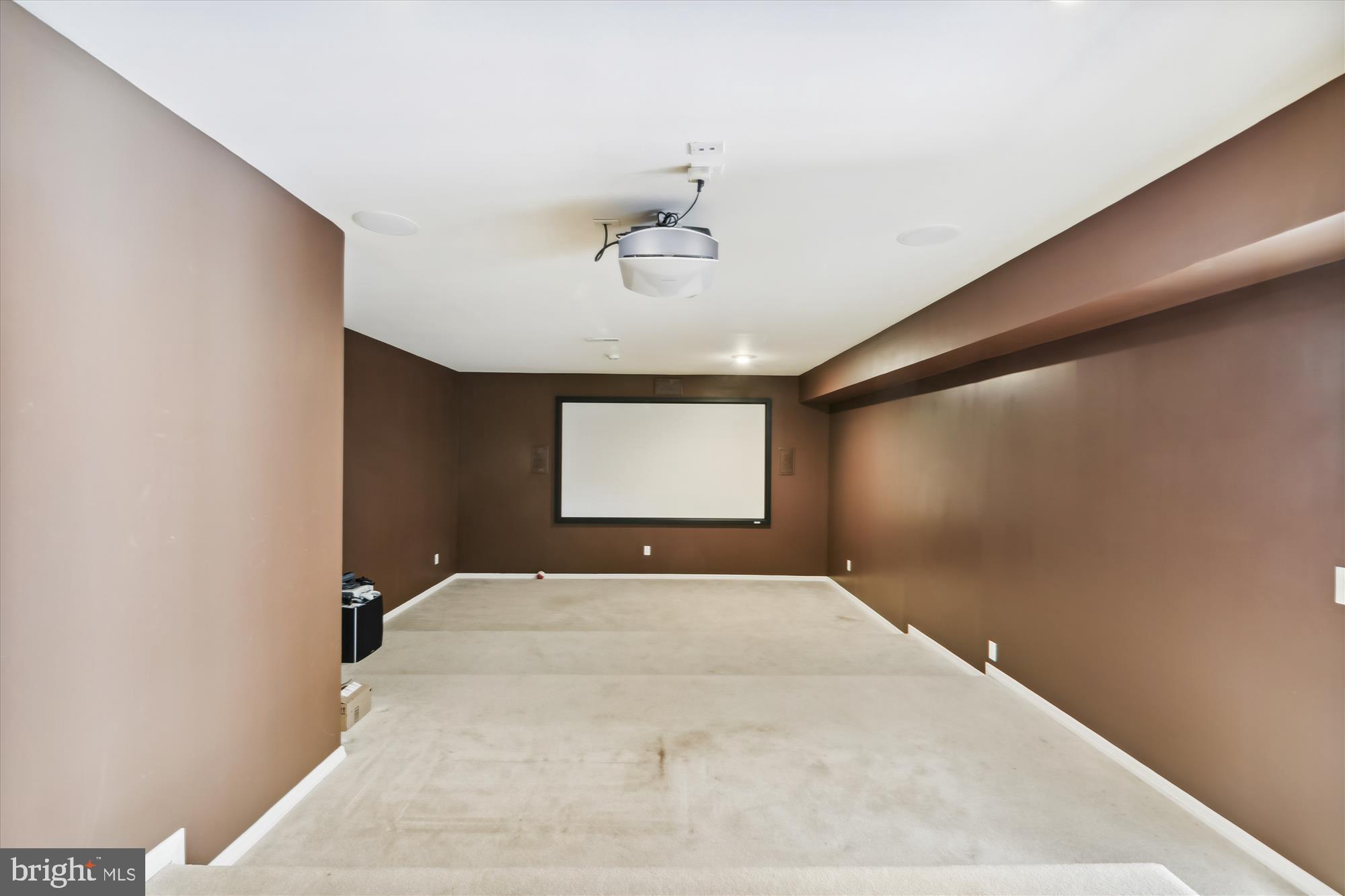 109 Hunts Bluff Road Sparks Glencoe, MD 21152 - Photo 59 of 71 Media Room in Basement with screen & projector