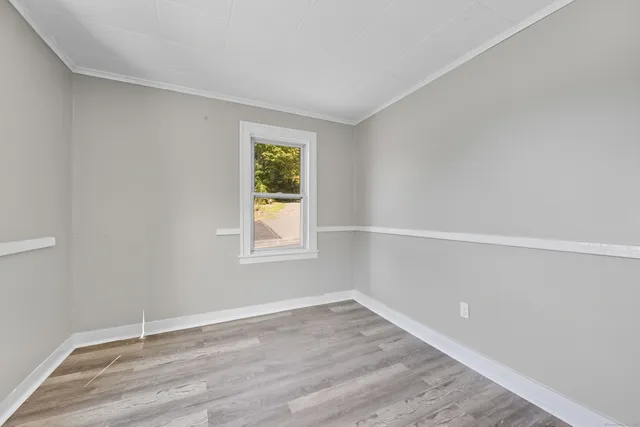 an empty room with a window