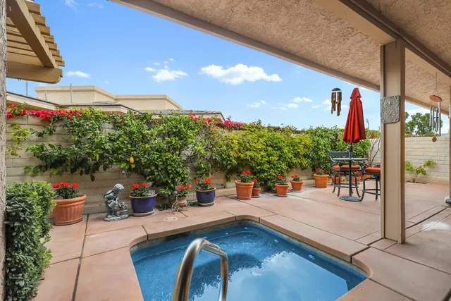 a view of outdoor space with seating area