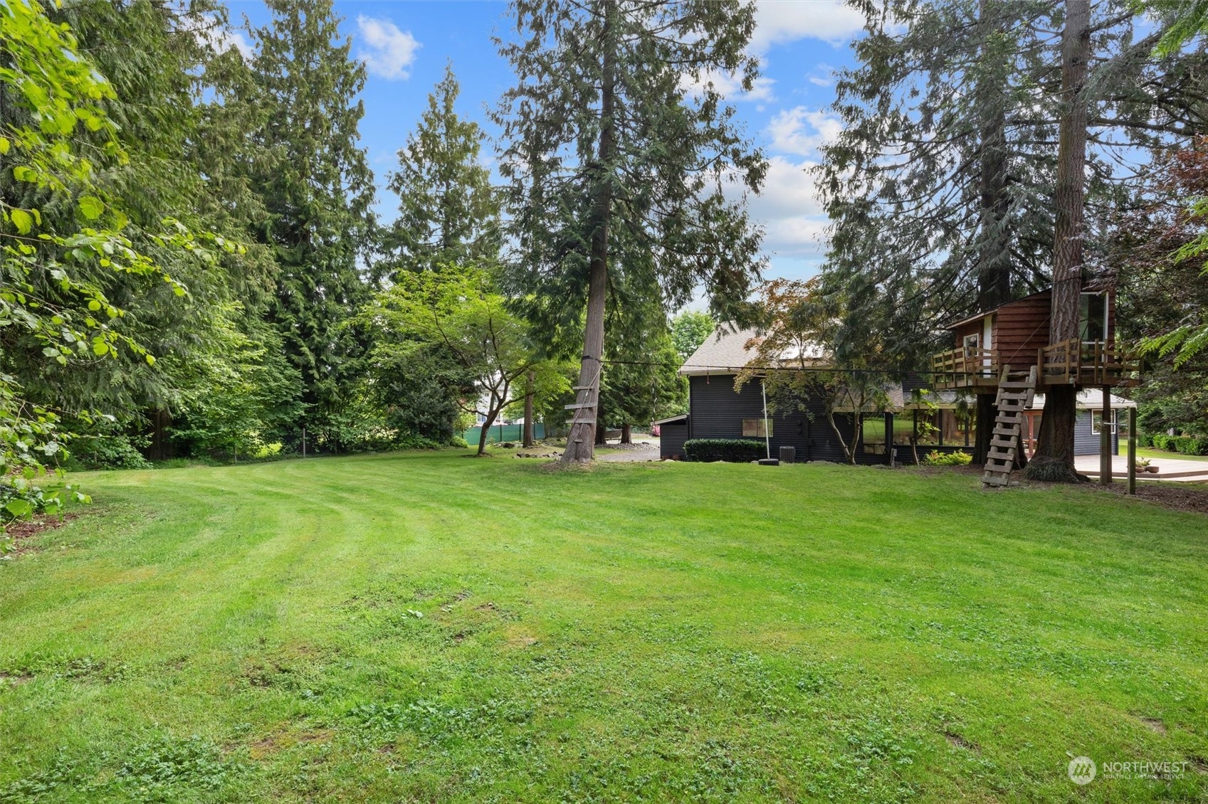 20622 37th Avenue Southeast Bothell, WA 98021 - Photo 29 of 38 a backyard of a house with plants and large trees