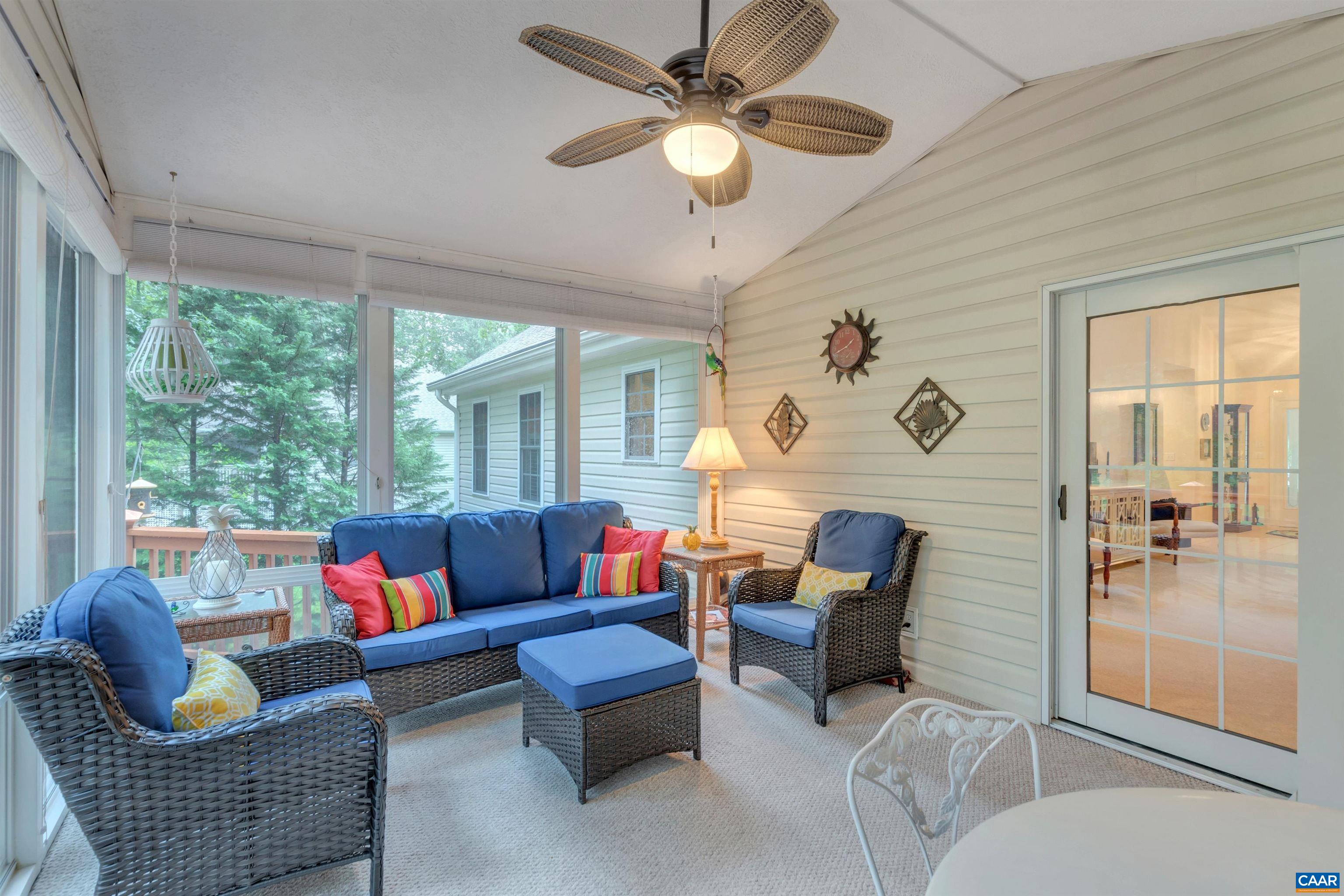 8 Out Of Bounds Road Palmyra, VA 22963 - Photo 29 of 66 a living room with furniture and a large window with outer view