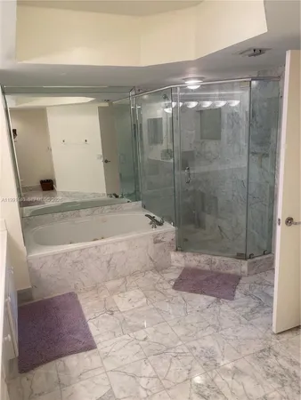 a view of a bathroom with a shower