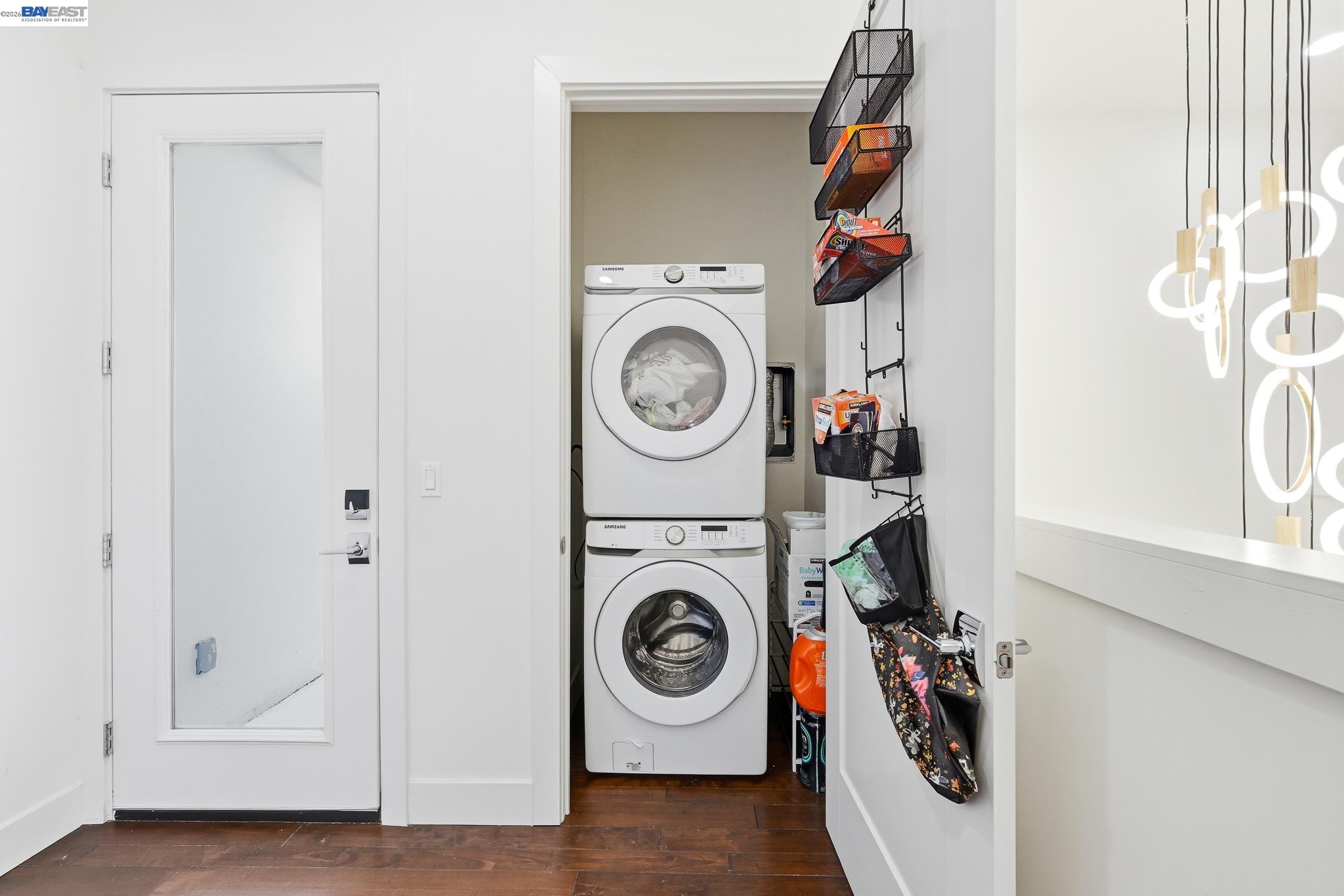 4683 Proctor Road Castro Valley, CA 94546 - Photo 41 of 88 a view of storage and utility room with washer and dryer