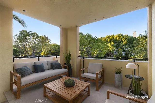 a outdoor space with furniture and garden view