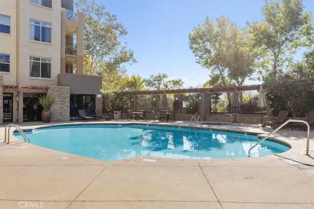an aerial view of residential building with outdoor space
