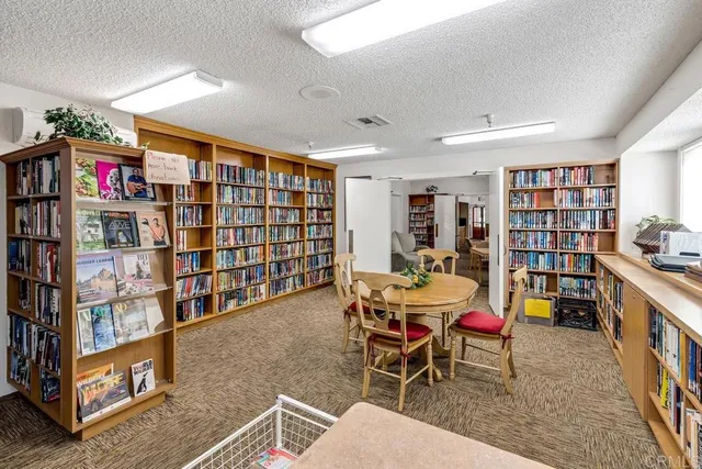 a room with furniture and a book shelf