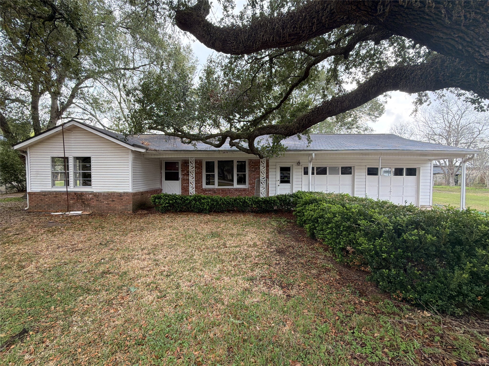 a view of house with a yard