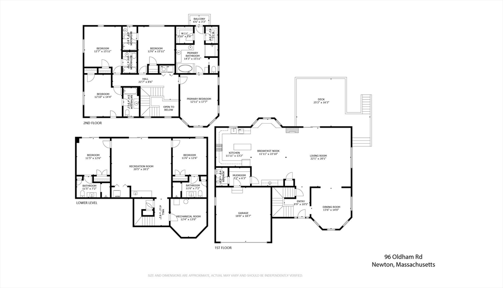 96 Oldham Road Newton, MA 02465 - Photo 40 of 40 a picture of floor plan