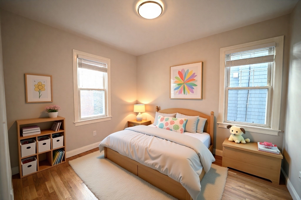 19 Roberts Street, Unit 3 Brookline, MA 02445 - Photo 8 of 10 a bedroom with a bed and a window