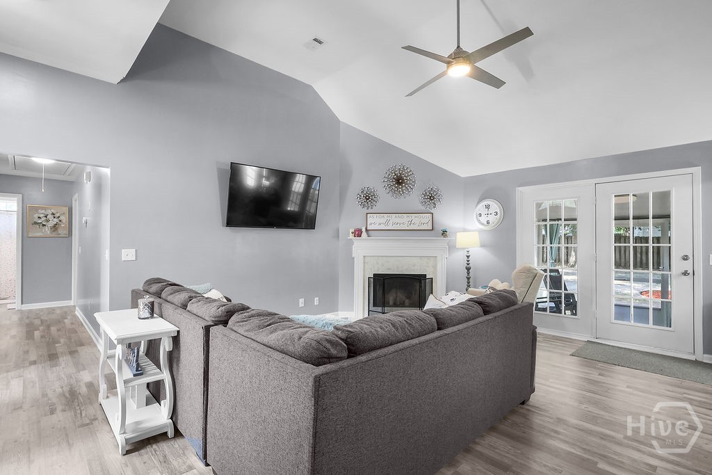 141 Brookstone Way Rincon, GA 31326 - Photo 10 of 47 Living Room with Fireplace
