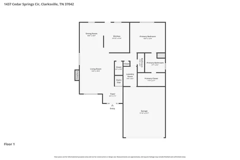$289,900 | 1437 Cedar Springs Circle, Clarksville, TN 37040