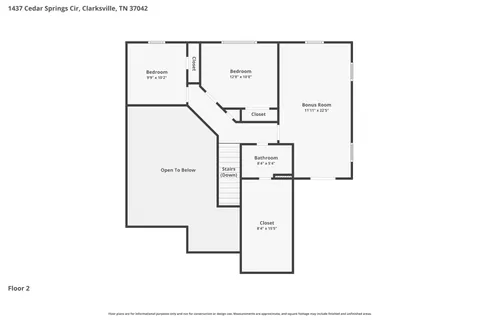 $289,900 | 1437 Cedar Springs Circle, Clarksville, TN 37040