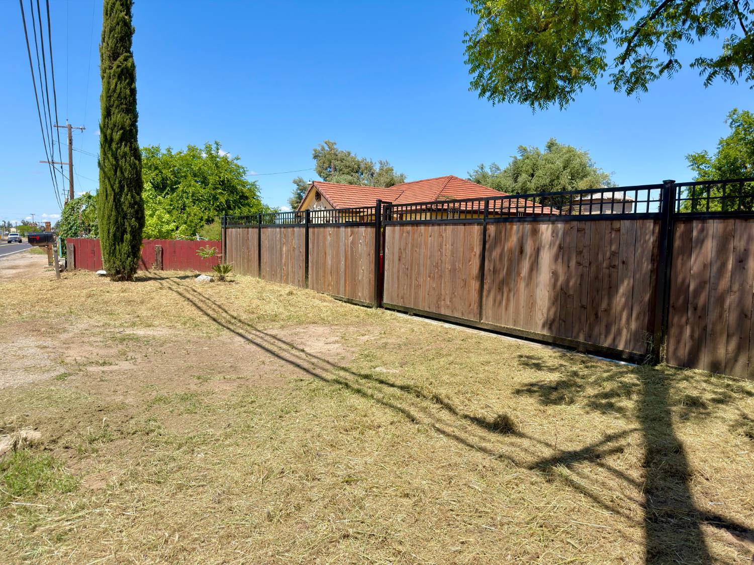 a backyard of a house