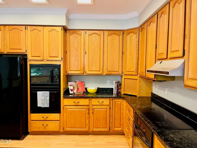 a view of small space with wooden floor