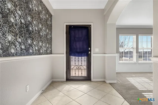 a view of front door