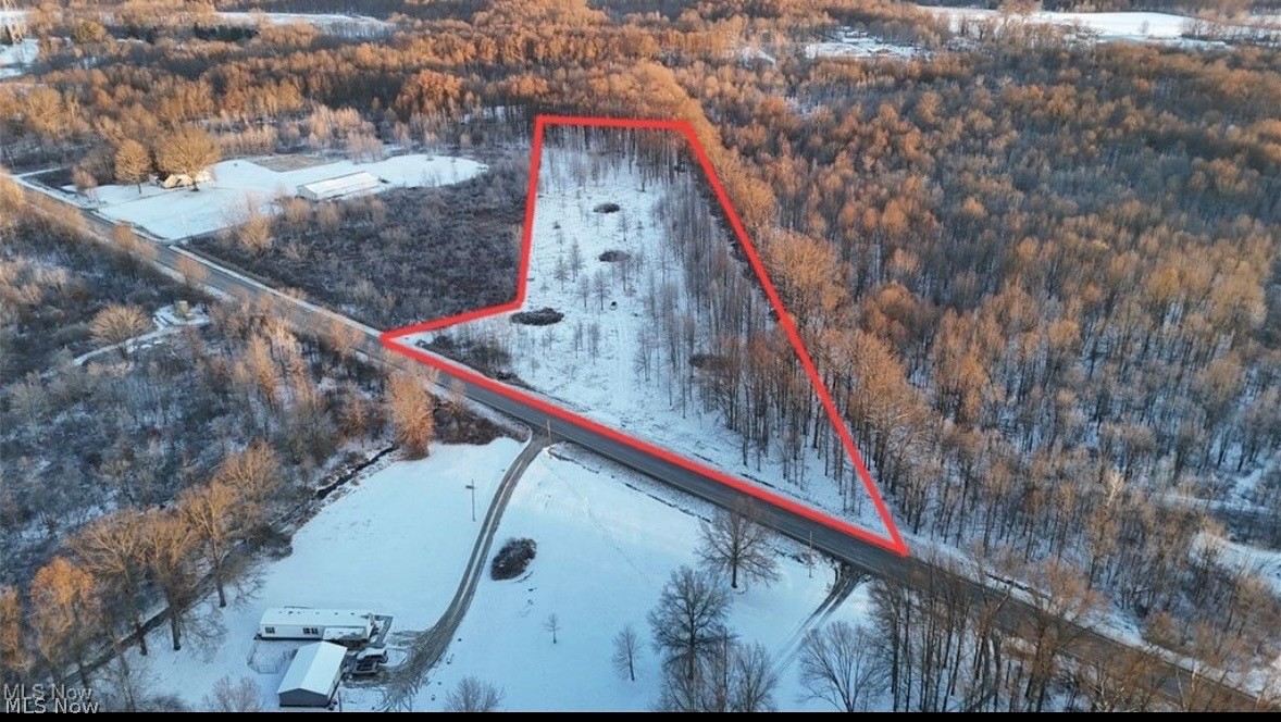 14 State Route Deerfield, OH 44411 - Photo 3 of 9 Expansive land parcel featuring a tree-lined perimeter, open clearings, and direct road frontage