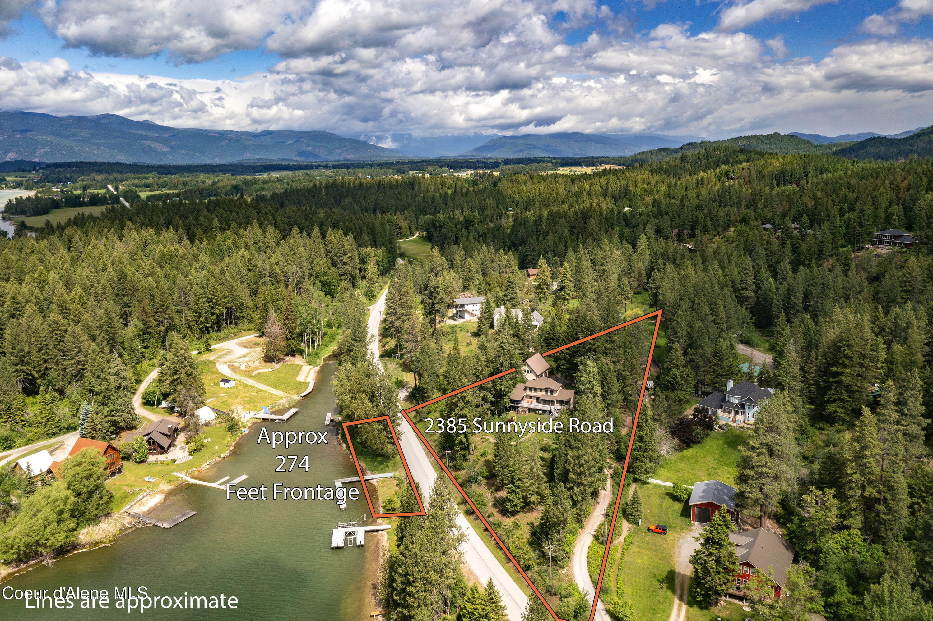 2385 Sunnyside Road Sandpoint, ID 83864 - Photo 3 of 64 Aerial Looking Northwest