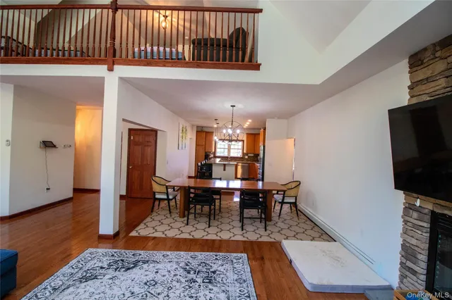 a view of a livingroom with furniture and window