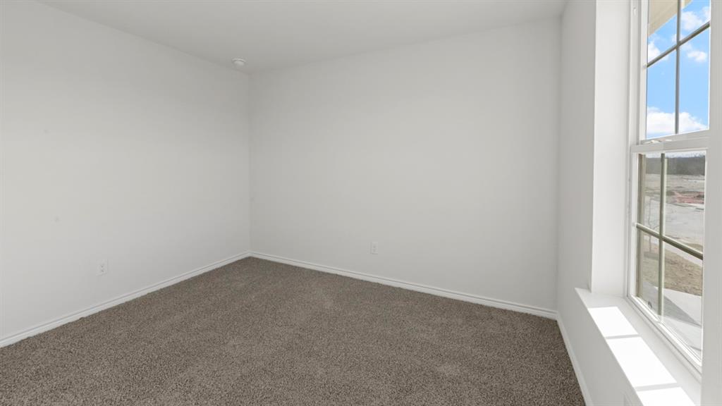 412 Carthage Street Caddo Mills, TX 75135 - Photo 15 of 32 Carpeted room featuring a large window with gridded panes, white trim, and a recessed ceiling light