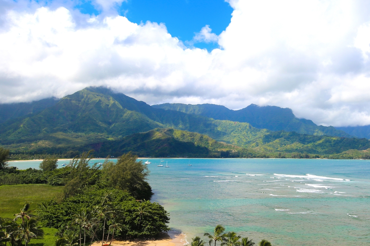 3920 Wyllie Road, Unit F20 Princeville, HI 96722 - Photo 25 of 25 a view of a lake with a mountain in the background