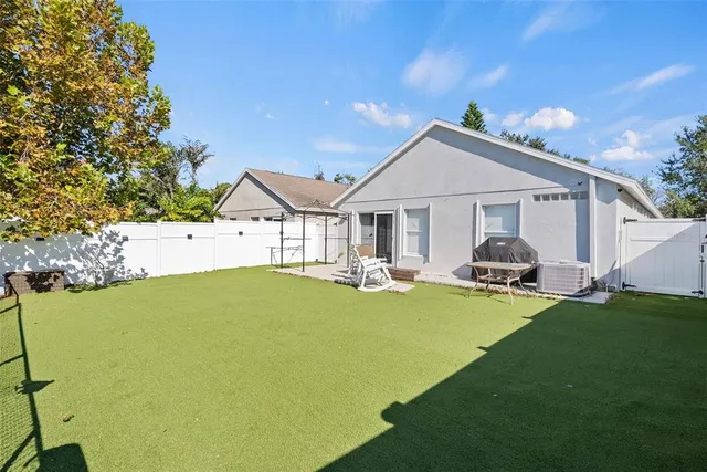 a view of outdoor space with garden and entertaining space
