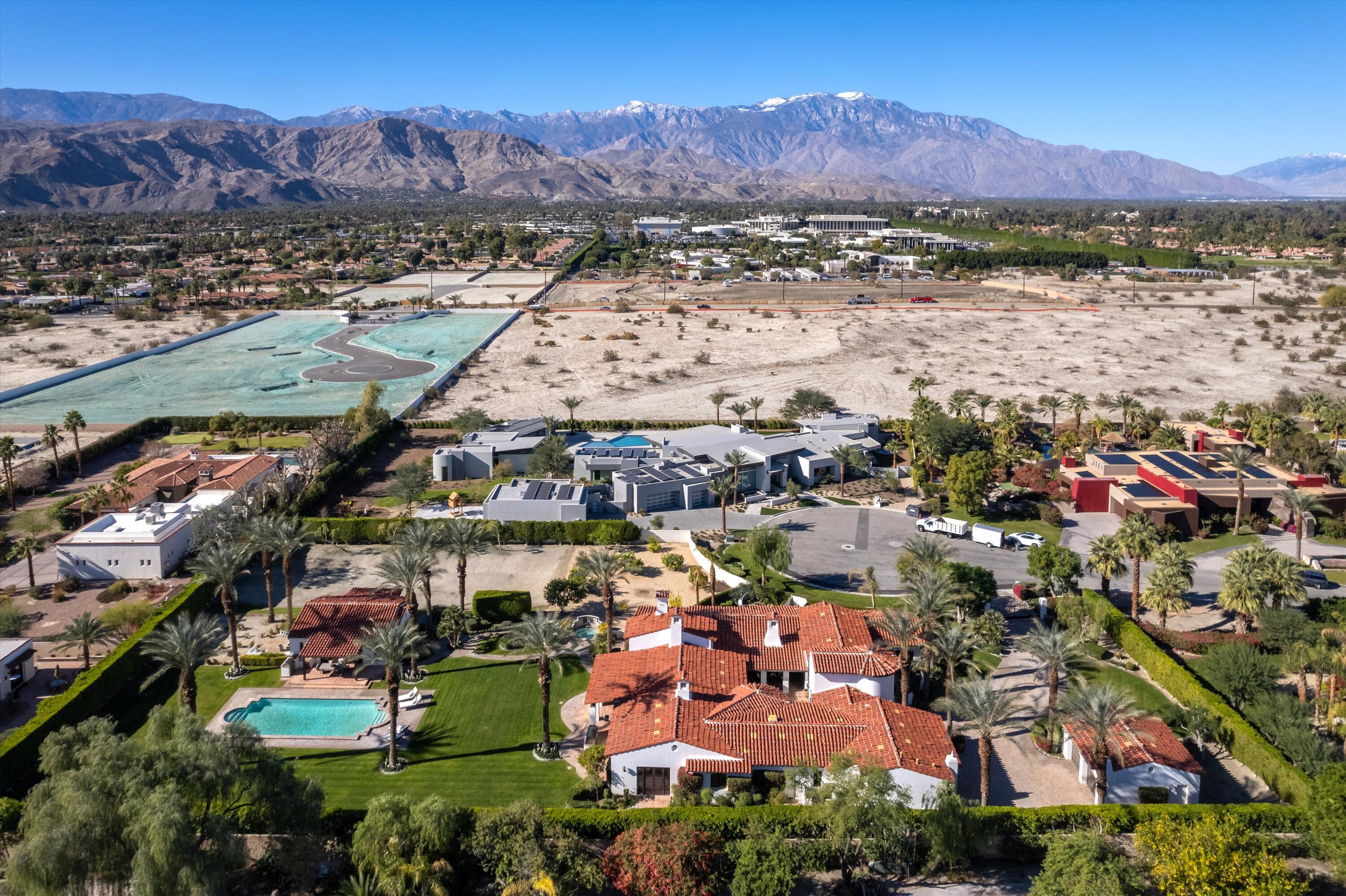 2 Serrano Way Rancho Mirage, CA 92270 - Photo 8 of 76 an aerial view of residential houses with outdoor space