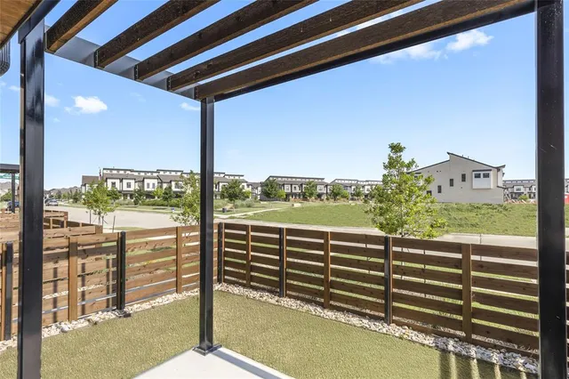 a view of a building from a balcony