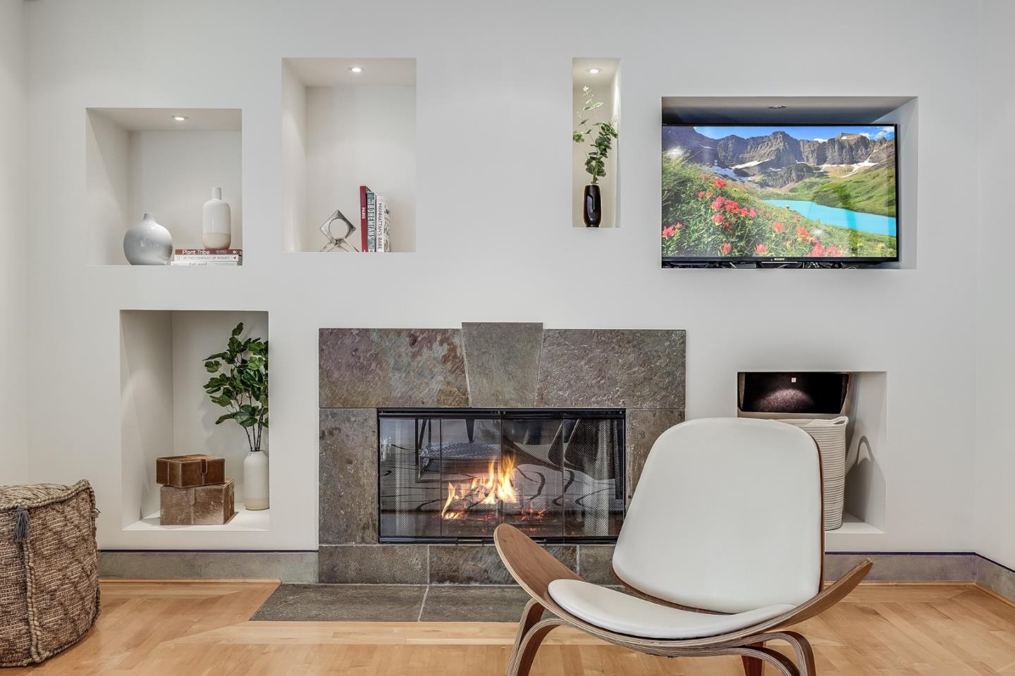 4001 Marshall Avenue San Mateo, CA 94403 - Photo 17 of 88 a living room with furniture and a fireplace