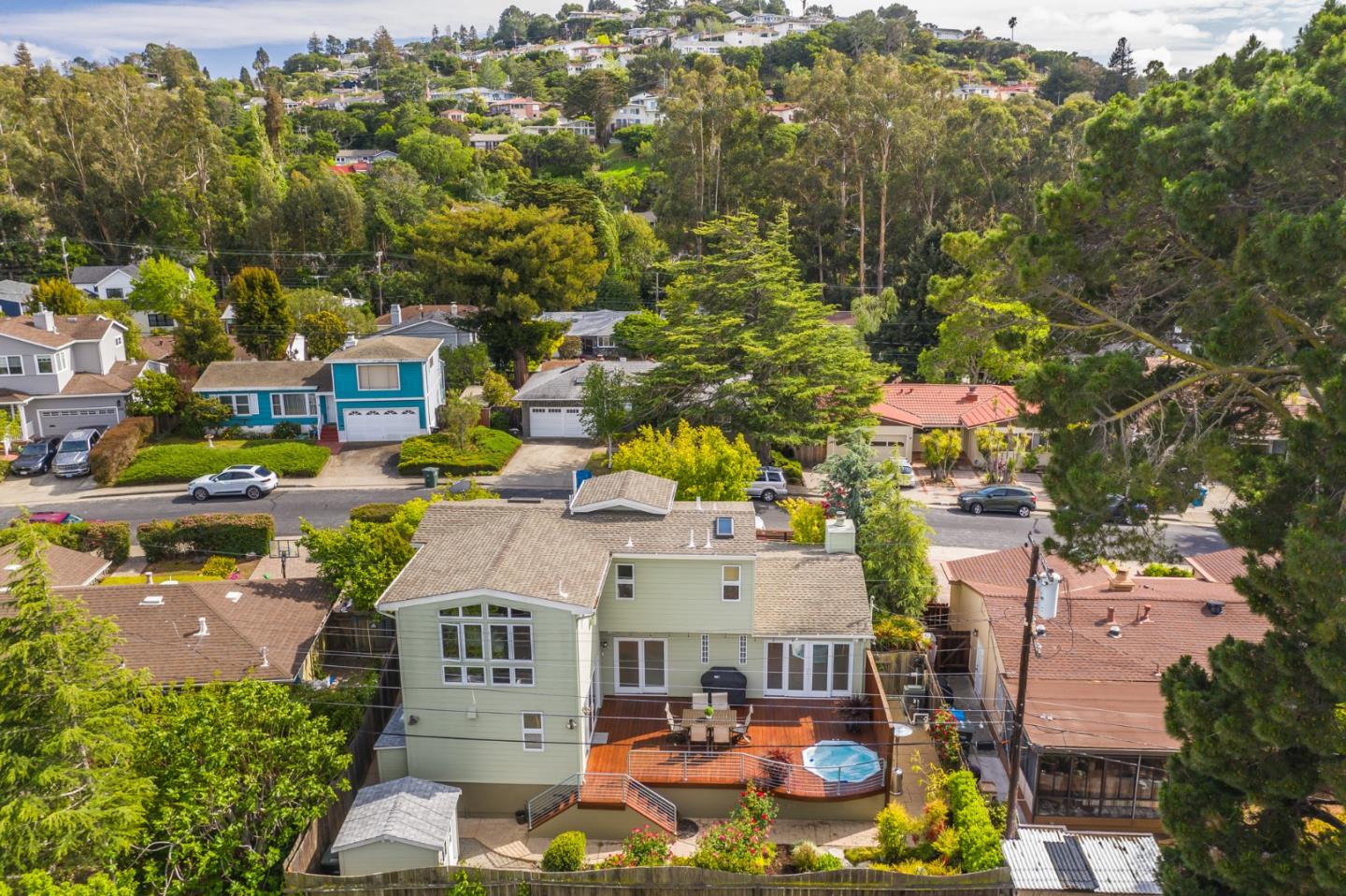 4001 Marshall Avenue San Mateo, CA 94403 - Photo 87 of 88 an aerial view of residential houses with outdoor space and parking