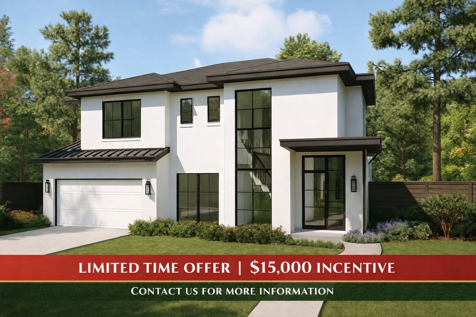 a view of front of house with an entrance and plants