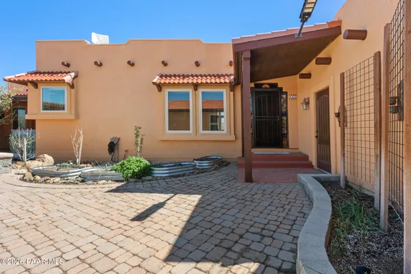 a front view of a house