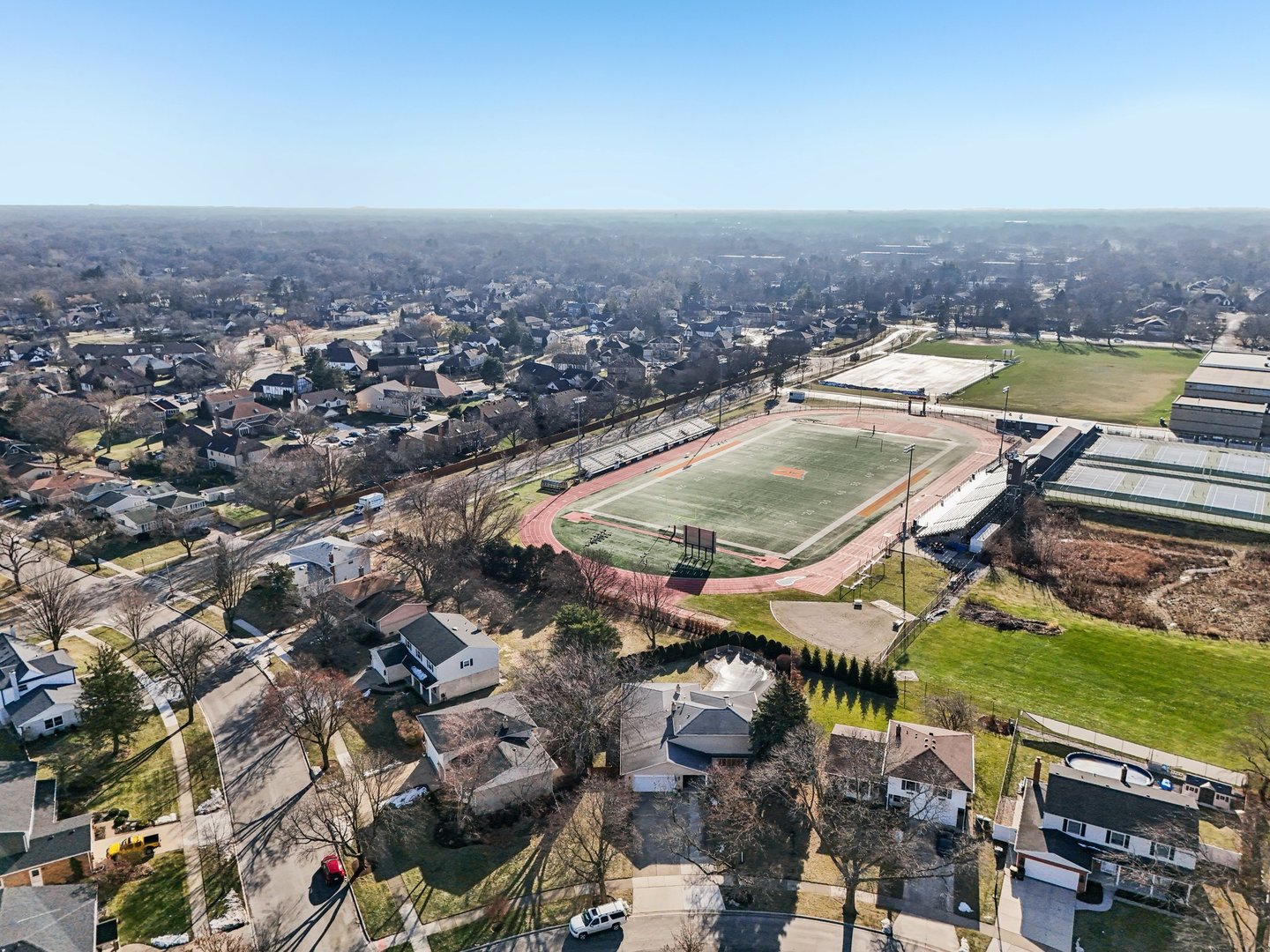 2019 East Avon Lane Arlington Heights, IL 60004 - Photo 56 of 59 an aerial view of residential houses with outdoor space and trees