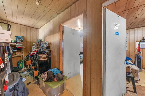 a view of a closet area