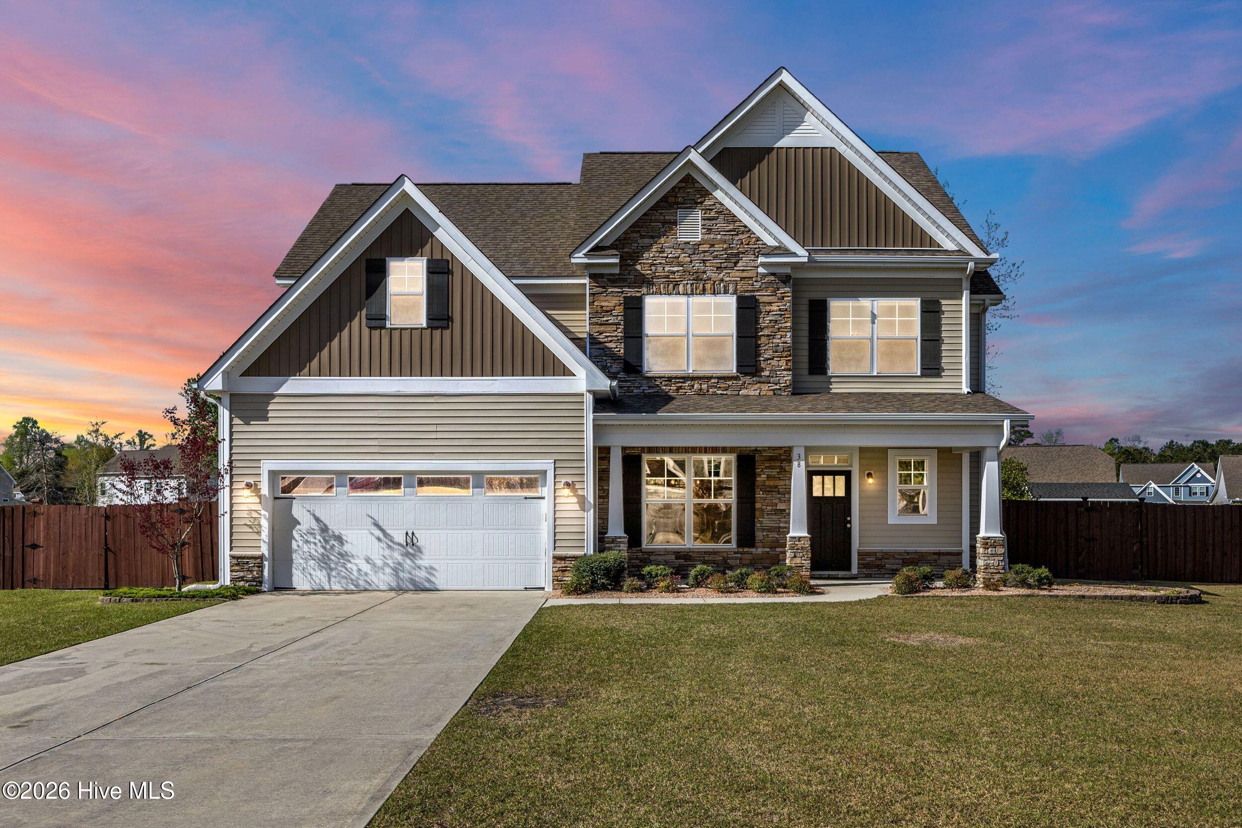38 East Conolly Court Hampstead, NC 28443 - Photo 38 of 57 Front Exterior View Twilight
